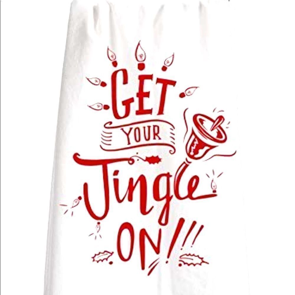 Primitives by Kathy Kitchen Towel Get Your Jingle On Christmas Linen Hom…